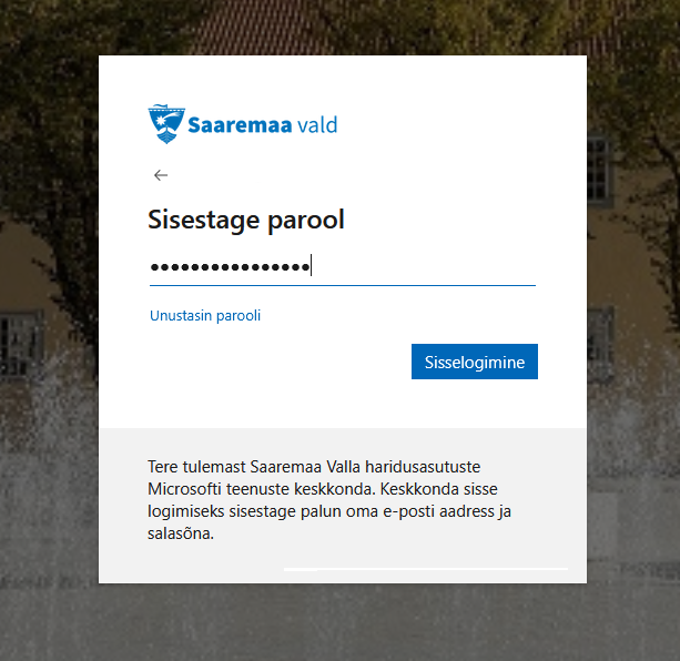 Sisselogimine - samm 1