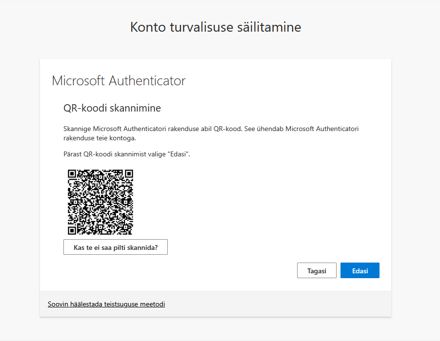QR-koodi skaneerimine telefonis