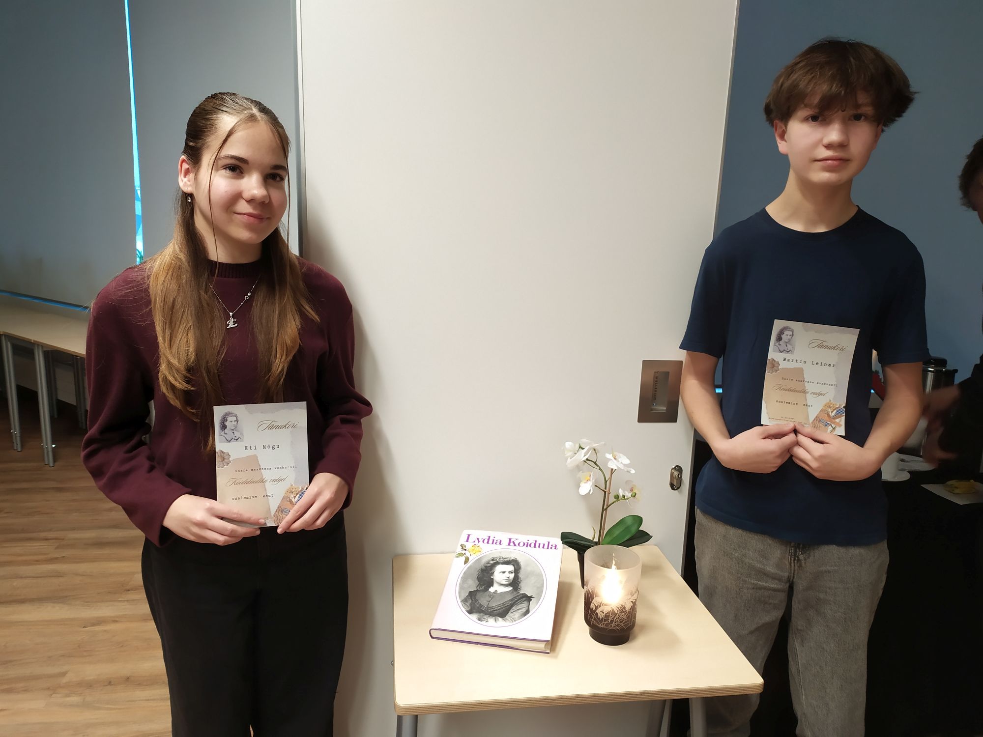 Eti Nõgu Ja Martis Leiner etluskonkursil „Koidulauliku valgel“ / Katrin Liiv Eti Nõgu Ja Martis Leiner etluskonkursil „Koidulauliku valgel“ / Katrin Liiv