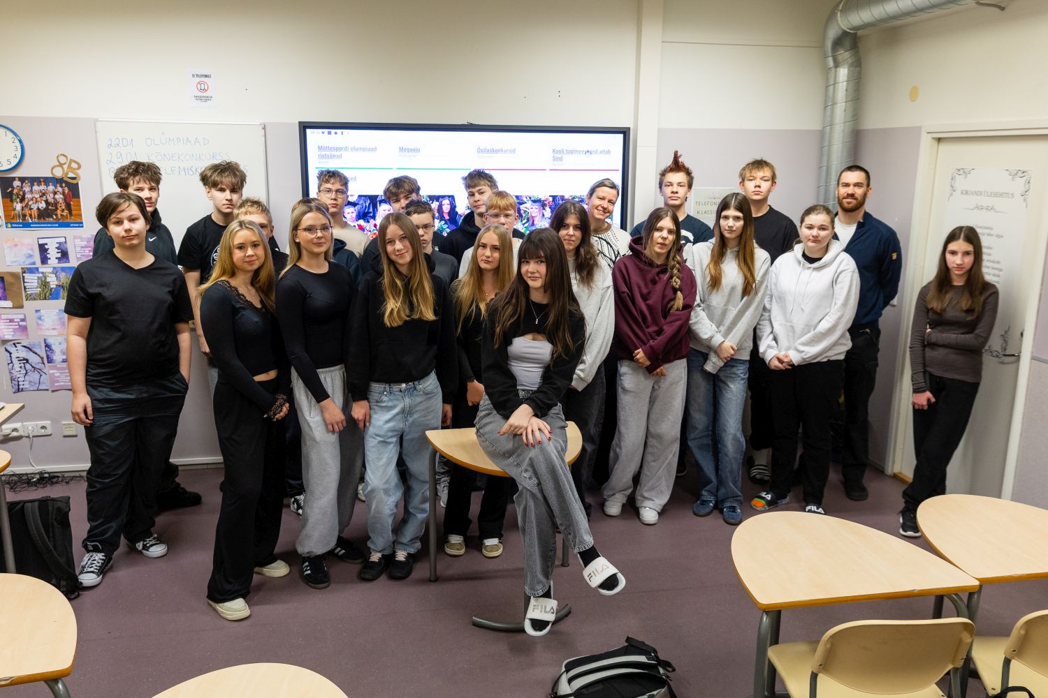 Marelle õppis nädal aega 8.b klassis / Gert Lutter