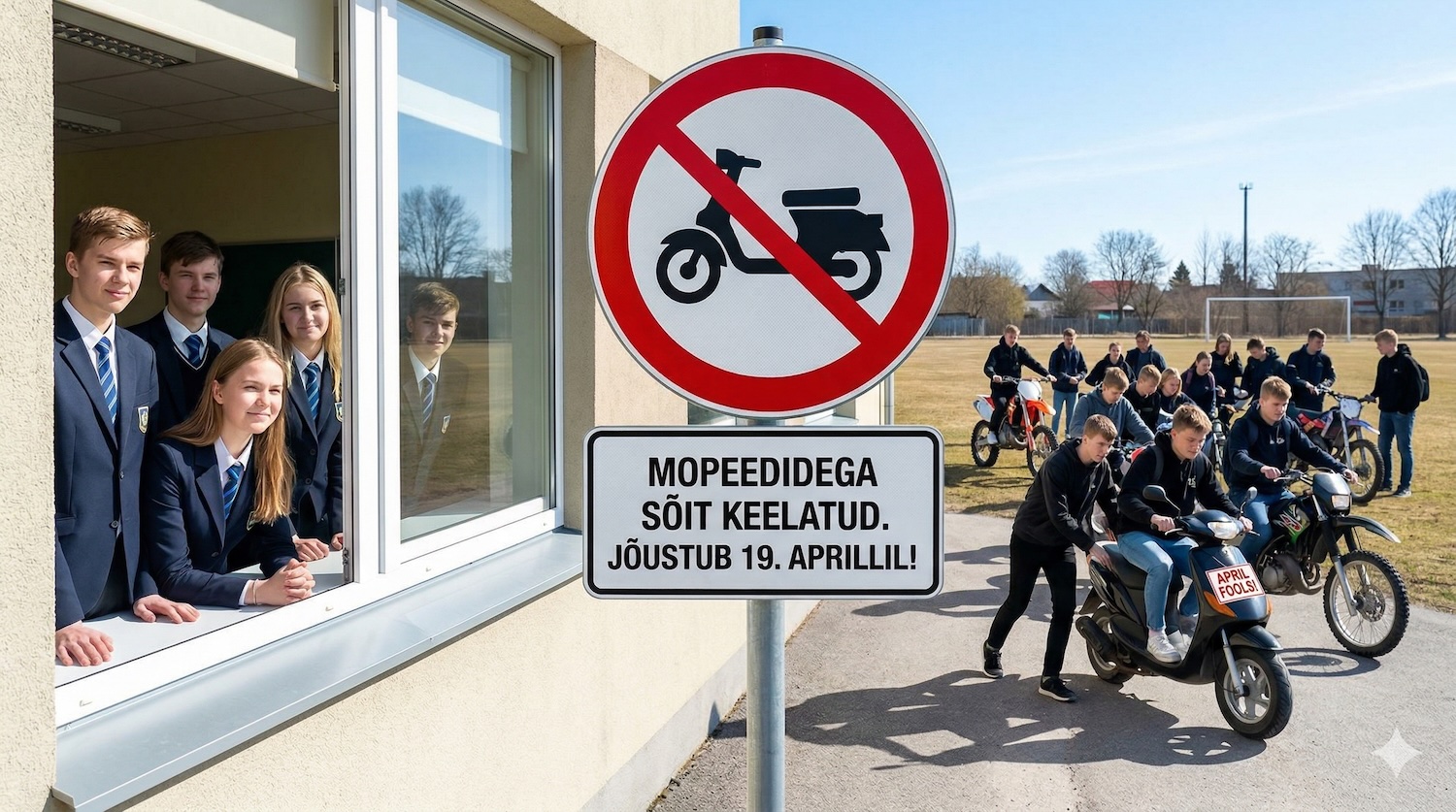 Nooruse kool keelab mopeedid / Google Gemini