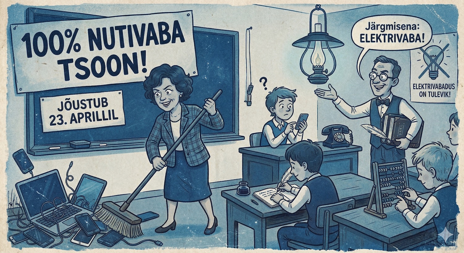 Nooruse kool muutub nuti- ja elektrivabaks / Google Gemini