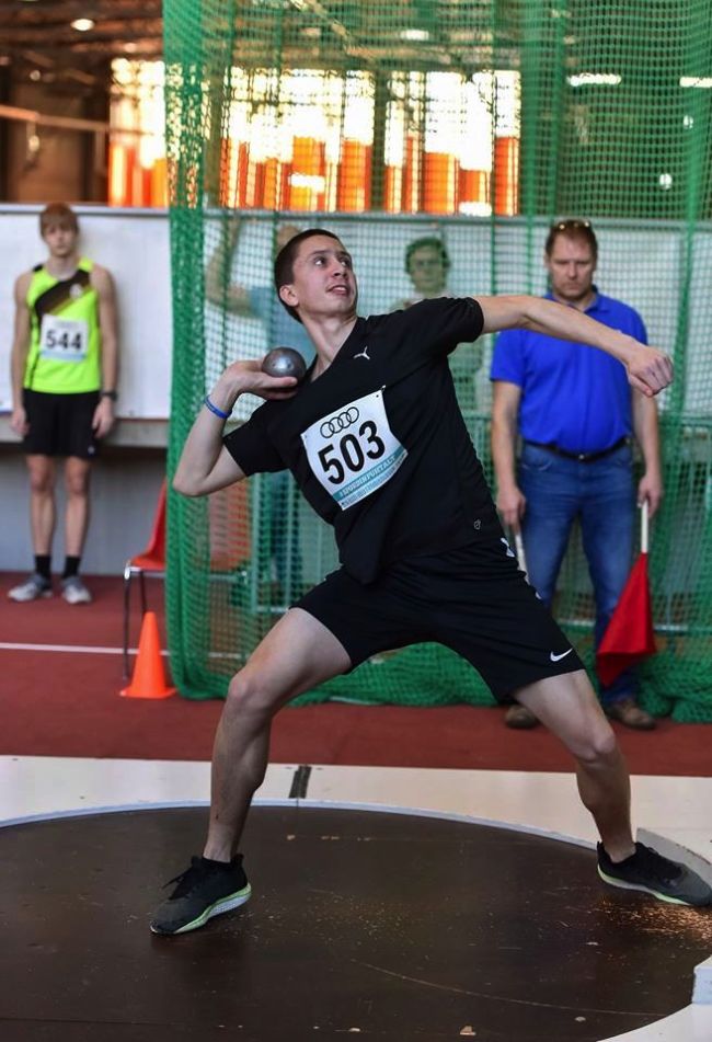 Jasper Haamer saavutas U16 vanuseklassis kuulitõukes 4. koha / Saaremaa Spordiliit