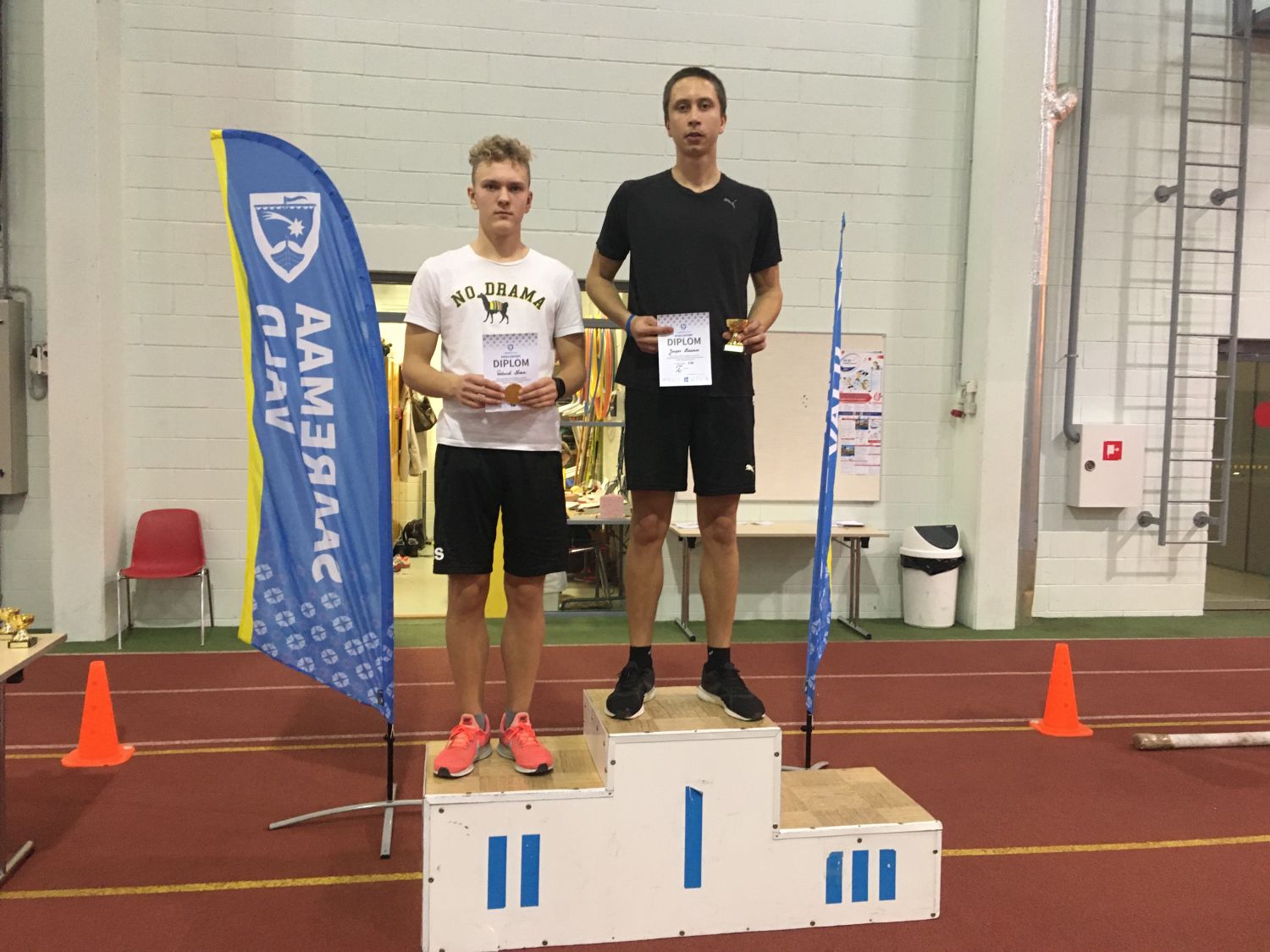 U18 kõrgushüppe võitja Jasper Haamer / Annely Oolup